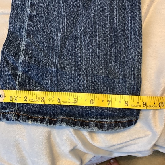 Rocawear size 11 lowrise flare Y2k gold embroidered pockets vintage 00’s sexy - Picture 10 of 12